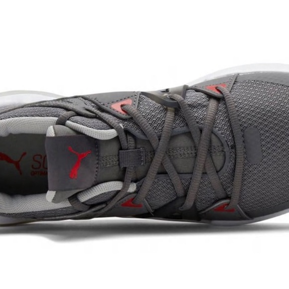 MEN'S PUMA CELL FRACTION SNEAKERS Size 12 Castlerock High Risk Red Shoes Grey - Picture 6 of 7